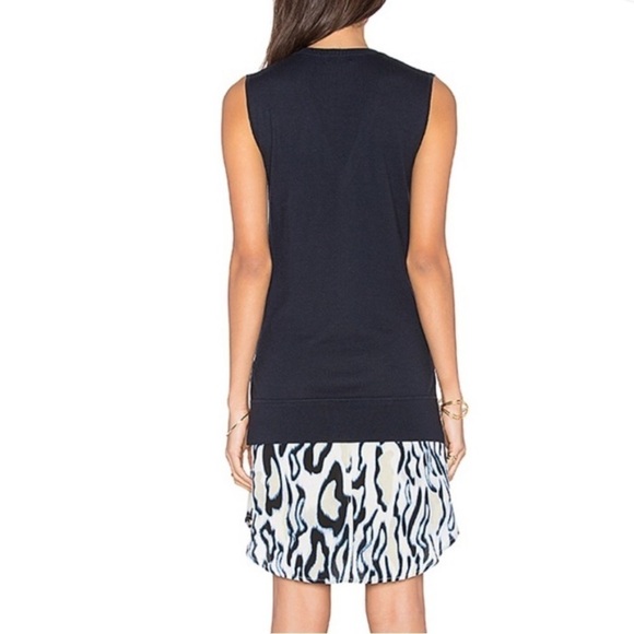 Equipment Portia Abstract Cheetah Dress Ink & Marshmallow Cashmere Silk Size S - Picture 8 of 16